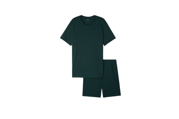 Pijama Curto De Algodão Supima Basic - Verde