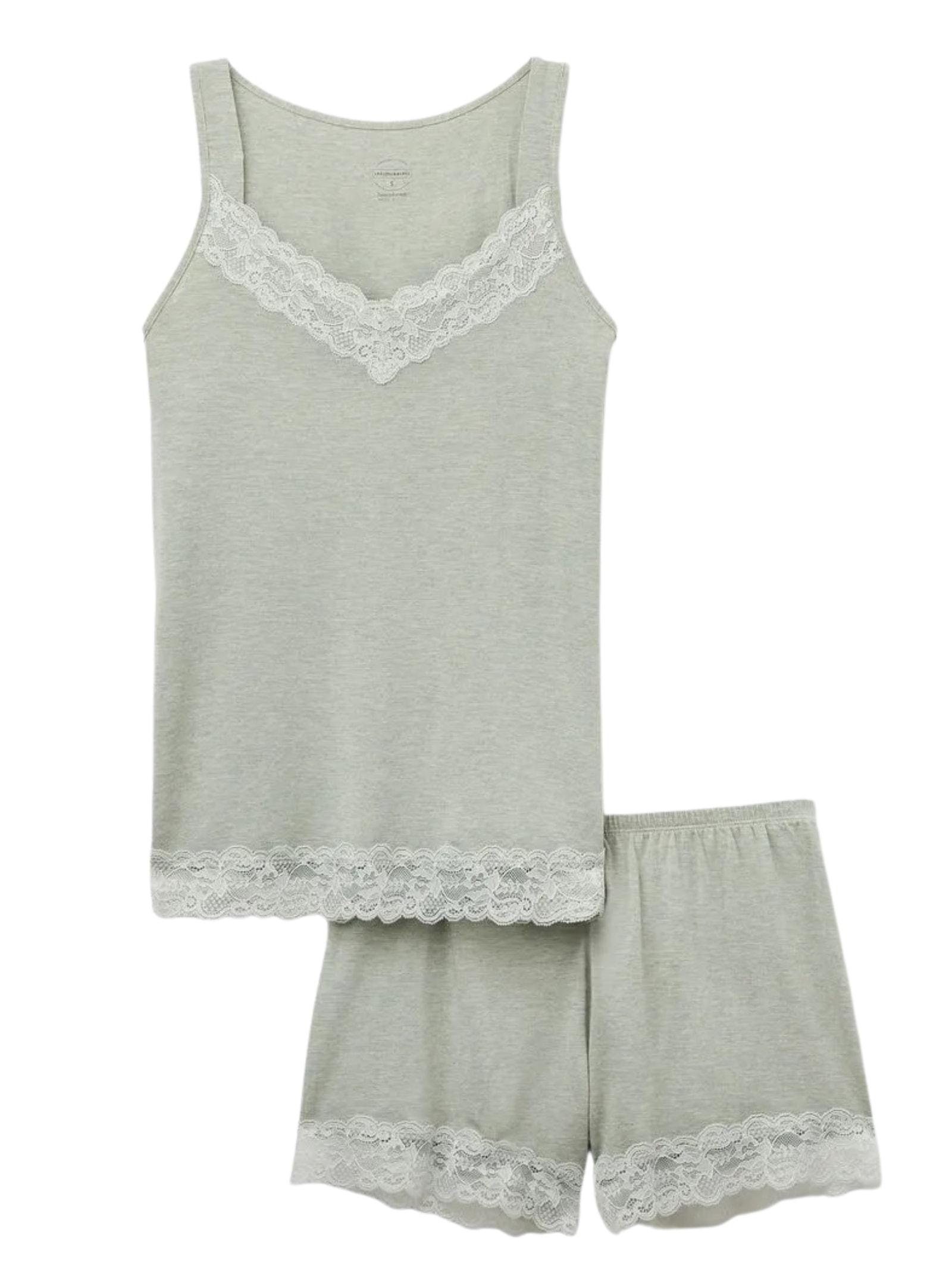 Pijama Curto De Regata Em Modal Com Renda Verde Intimissimi