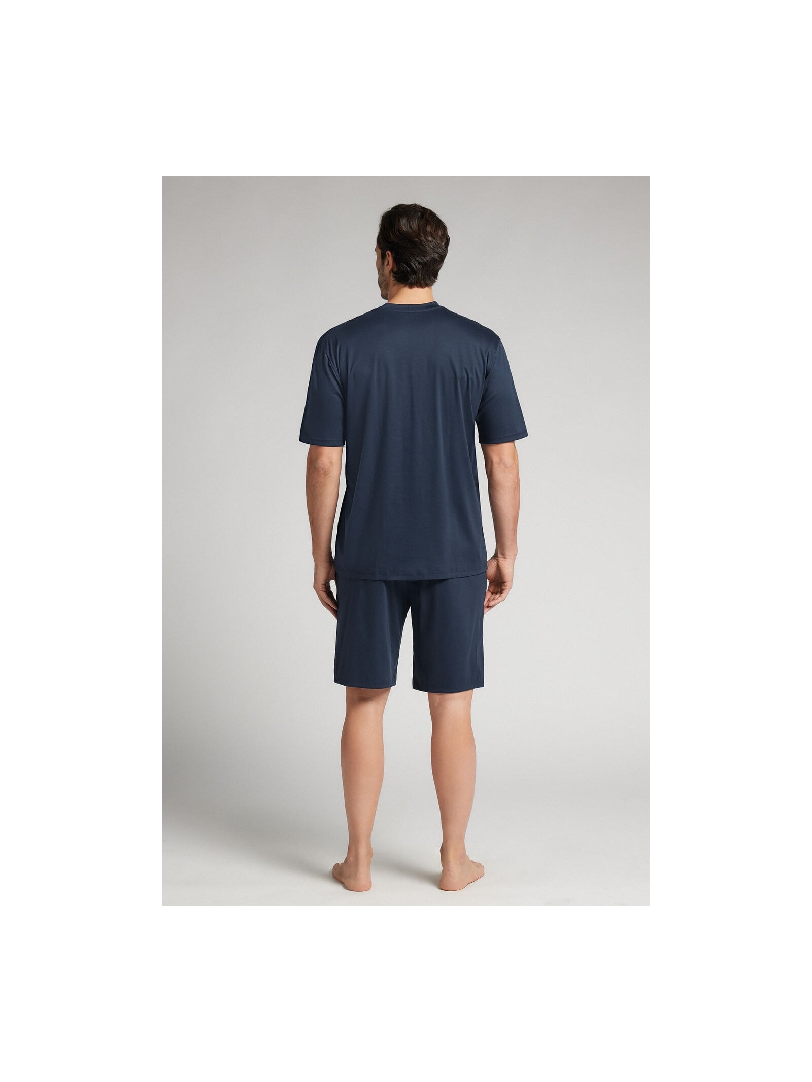 Pijama Curto Em Algodão Premium Azul Intimissimi