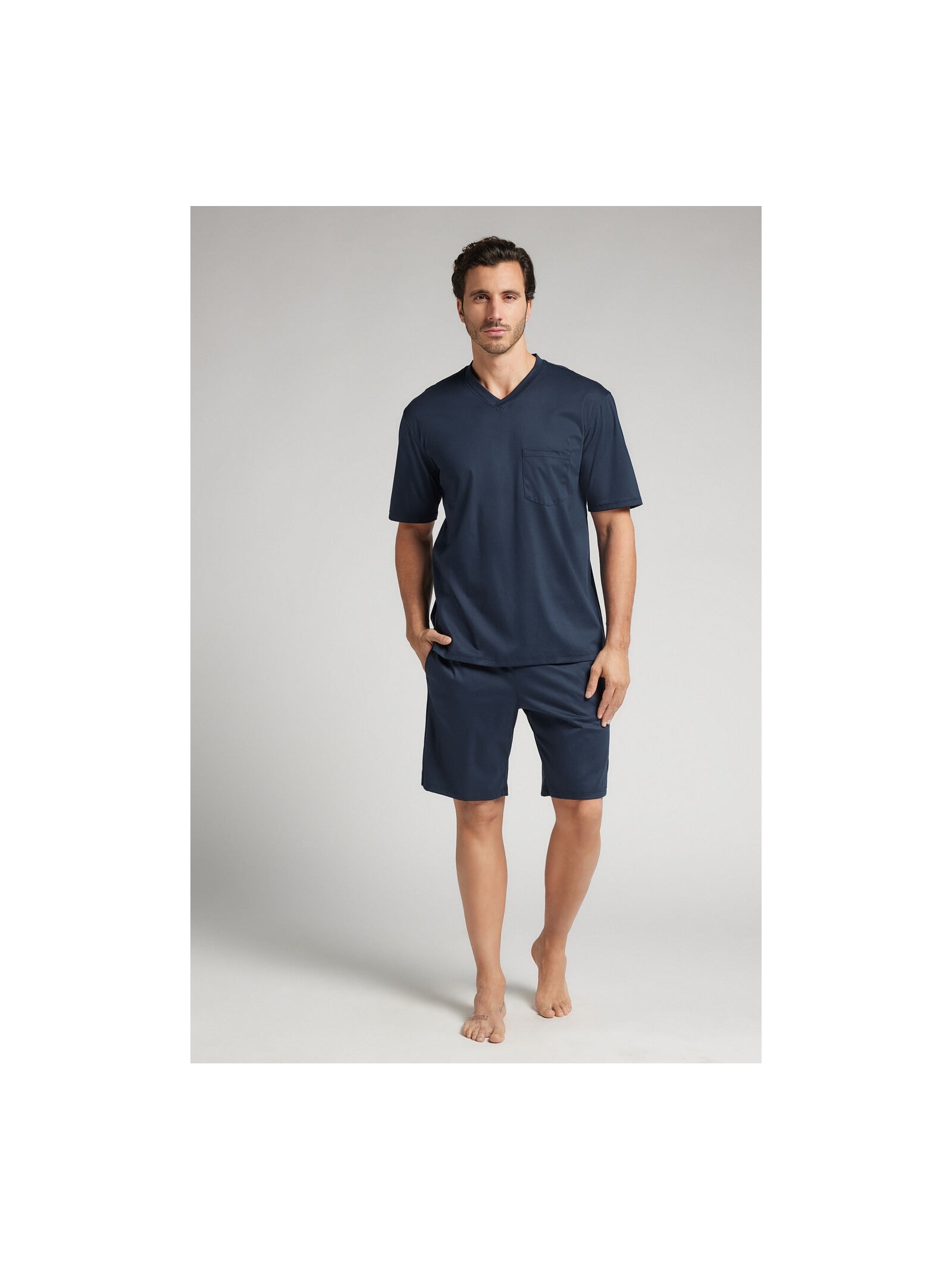 Pijama Curto Em Algodão Premium Azul Intimissimi