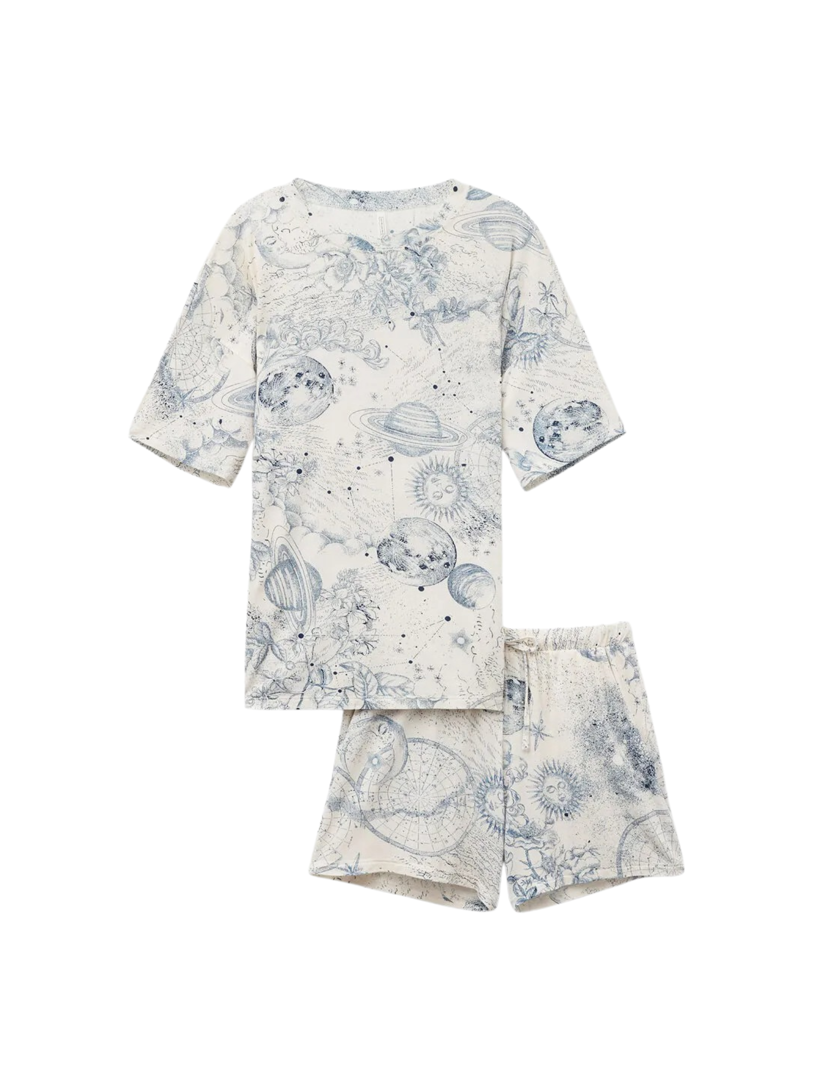 Pijama Curto Em Fresh Bamboo Luxury Dreams Azul Intimissimi