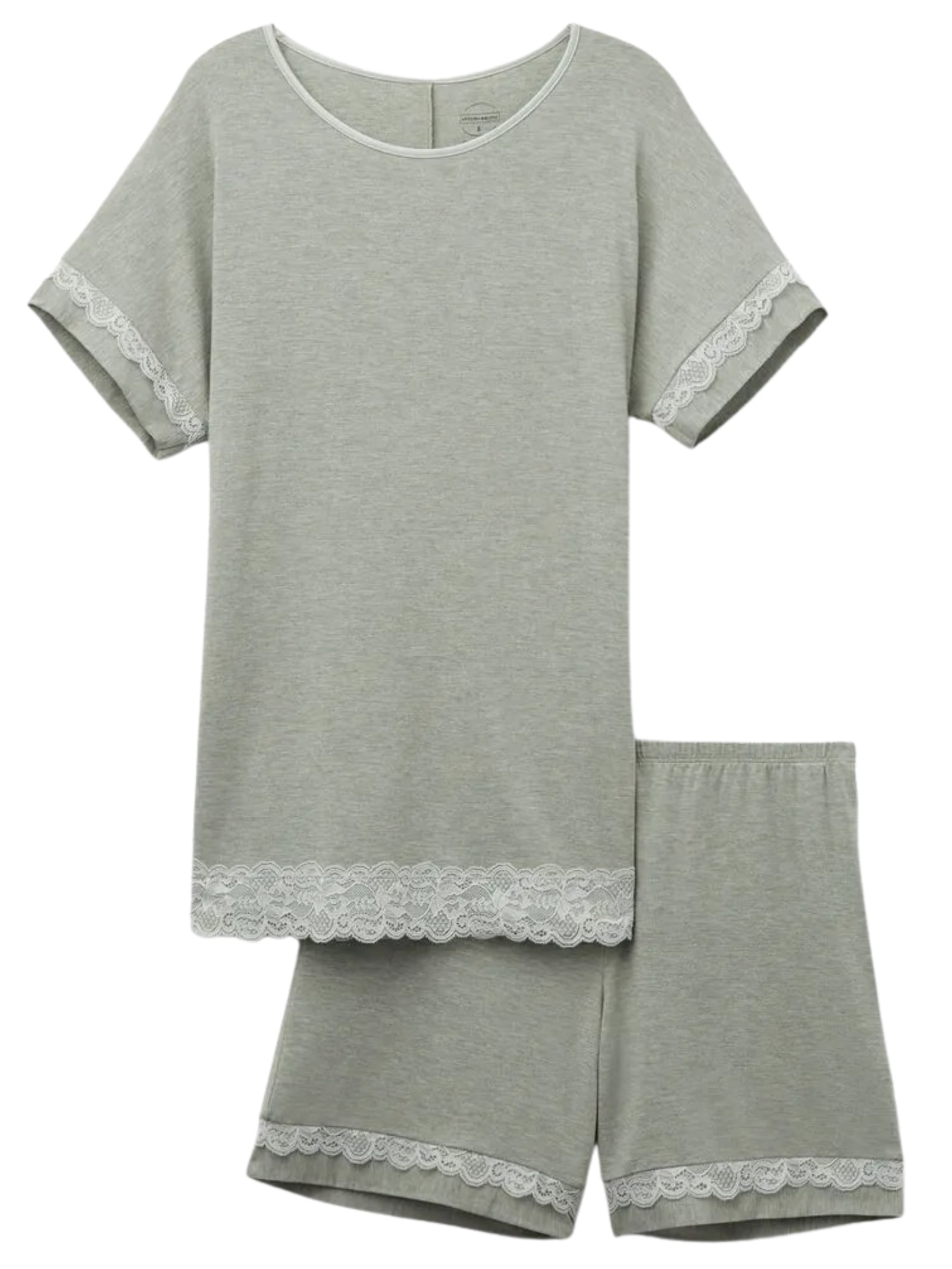 Pijama Curto Em Modal Com Renda Verde Intimissimi