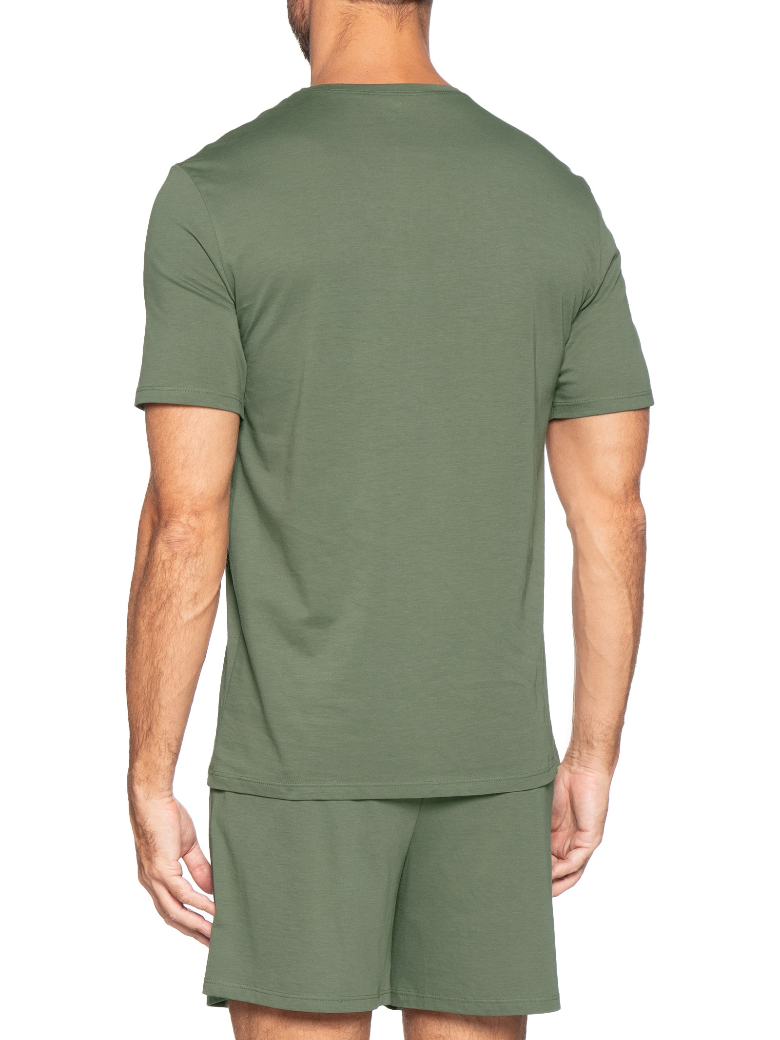 Pijama Curto Masculino Confort em algodão Pima Verde Hering Intimates