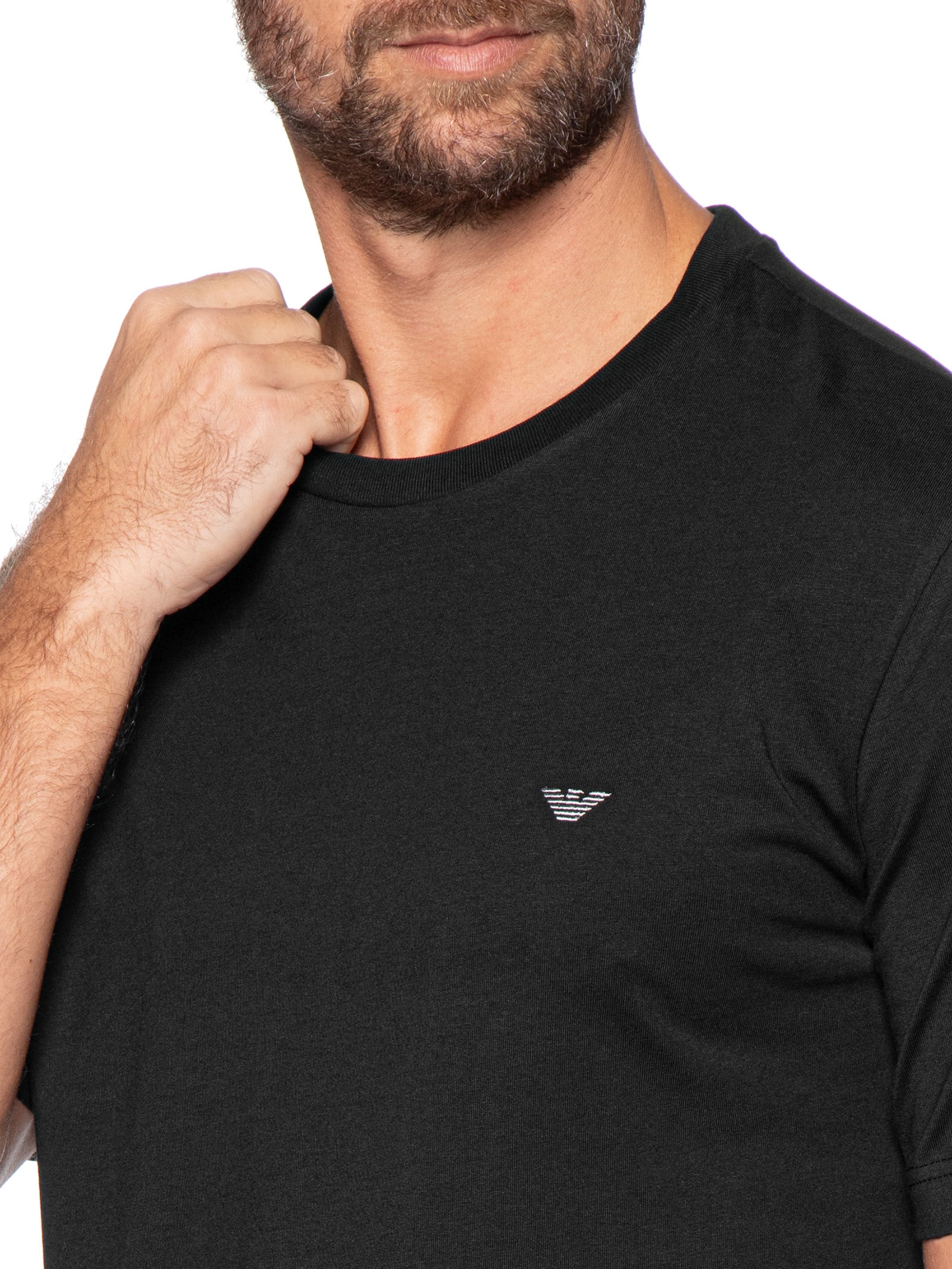 Pijama Curto Masculino Nightwear Preto Emporio Armani Bodywear