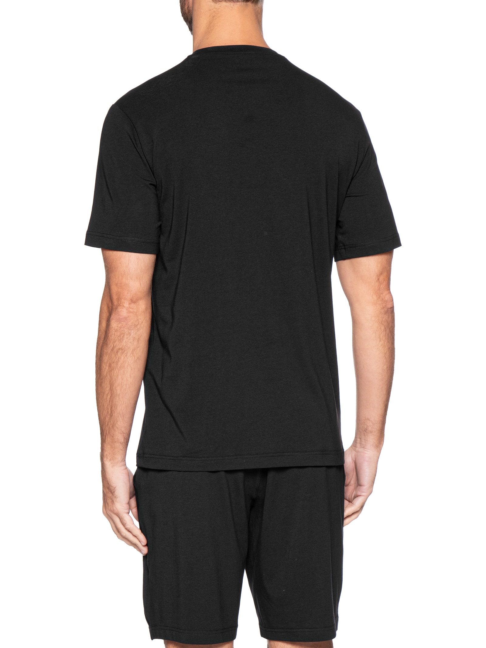 Pijama Curto Masculino Nightwear Preto Emporio Armani Bodywear