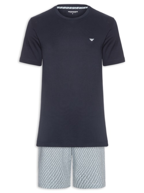 Pijama Curto Masculino Nightwear – Azul