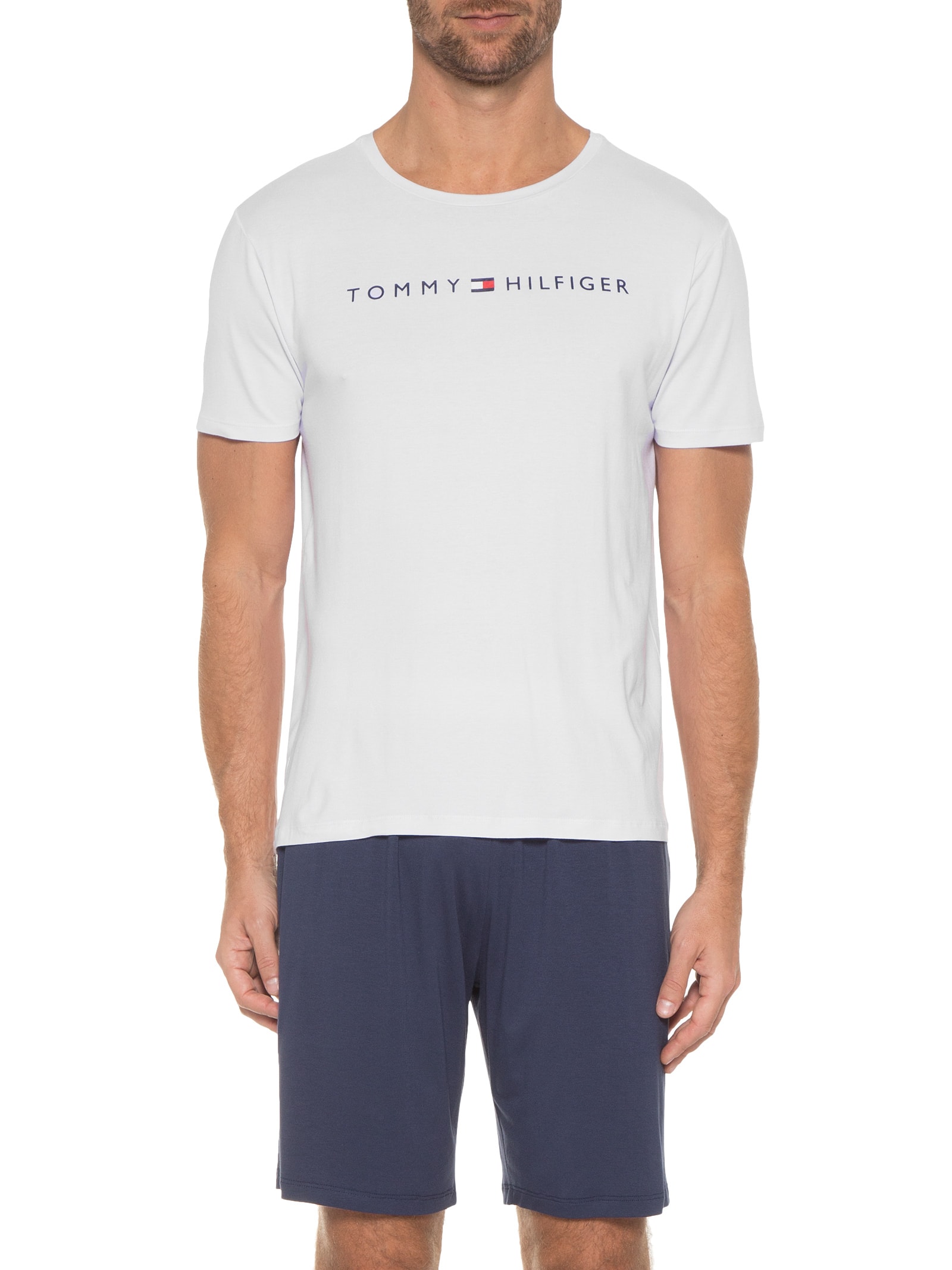 Pijama Curto Mod Essentials Sleepwear Tommy Hilfiger