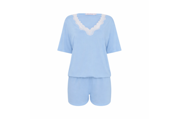 Pijama Curto Sweet Baby Blue - Azul