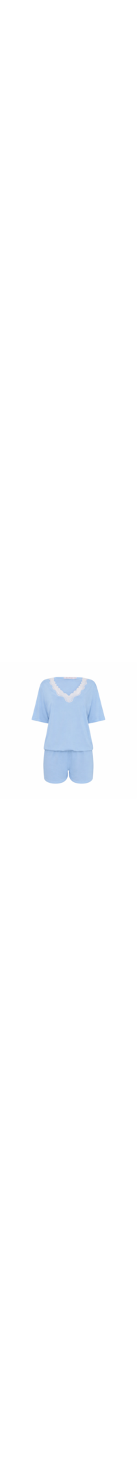 Pijama Curto Sweet Baby Blue - Azul