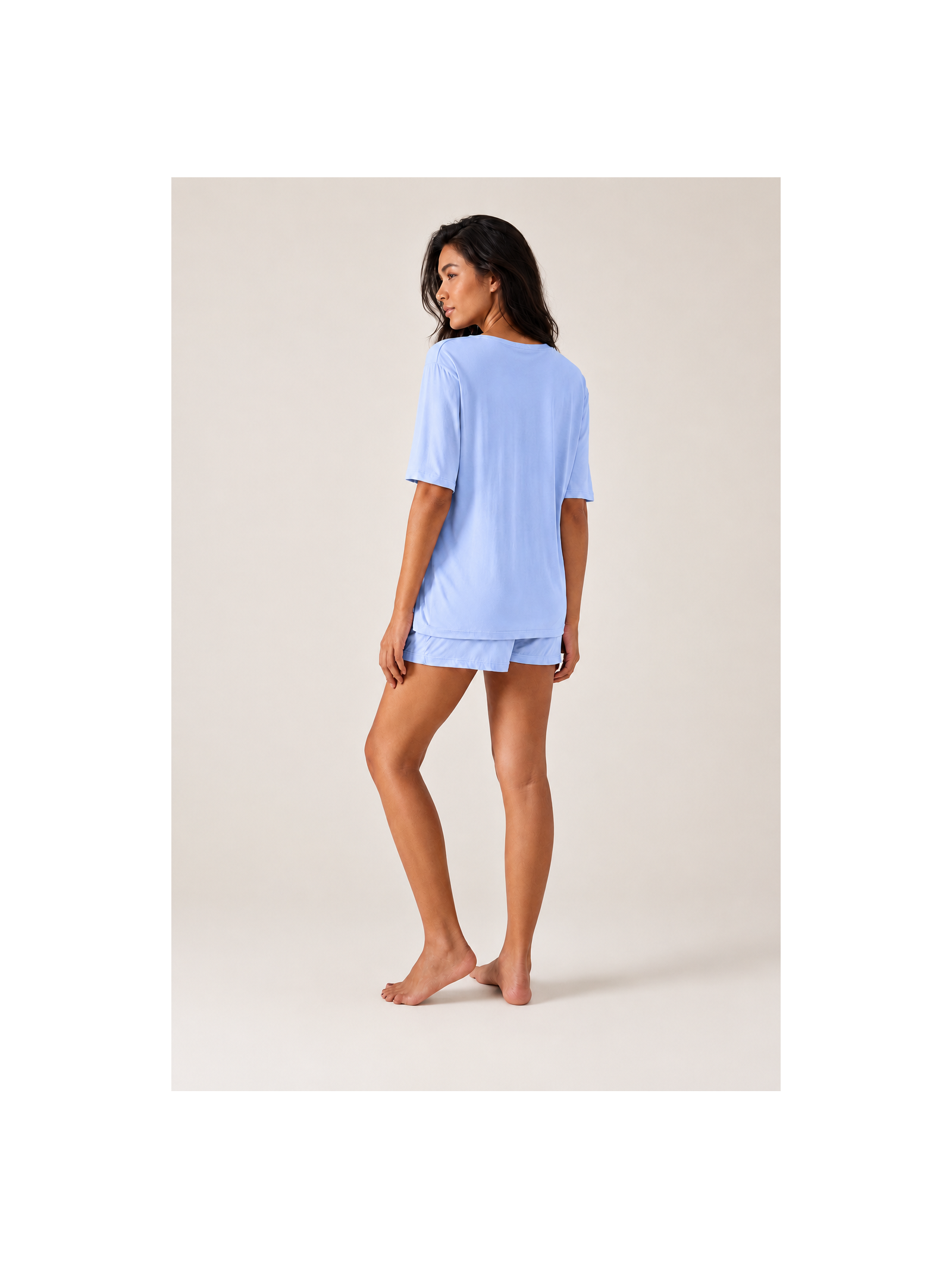 Pijama Curto Sweet Baby Blue Azul Suntime