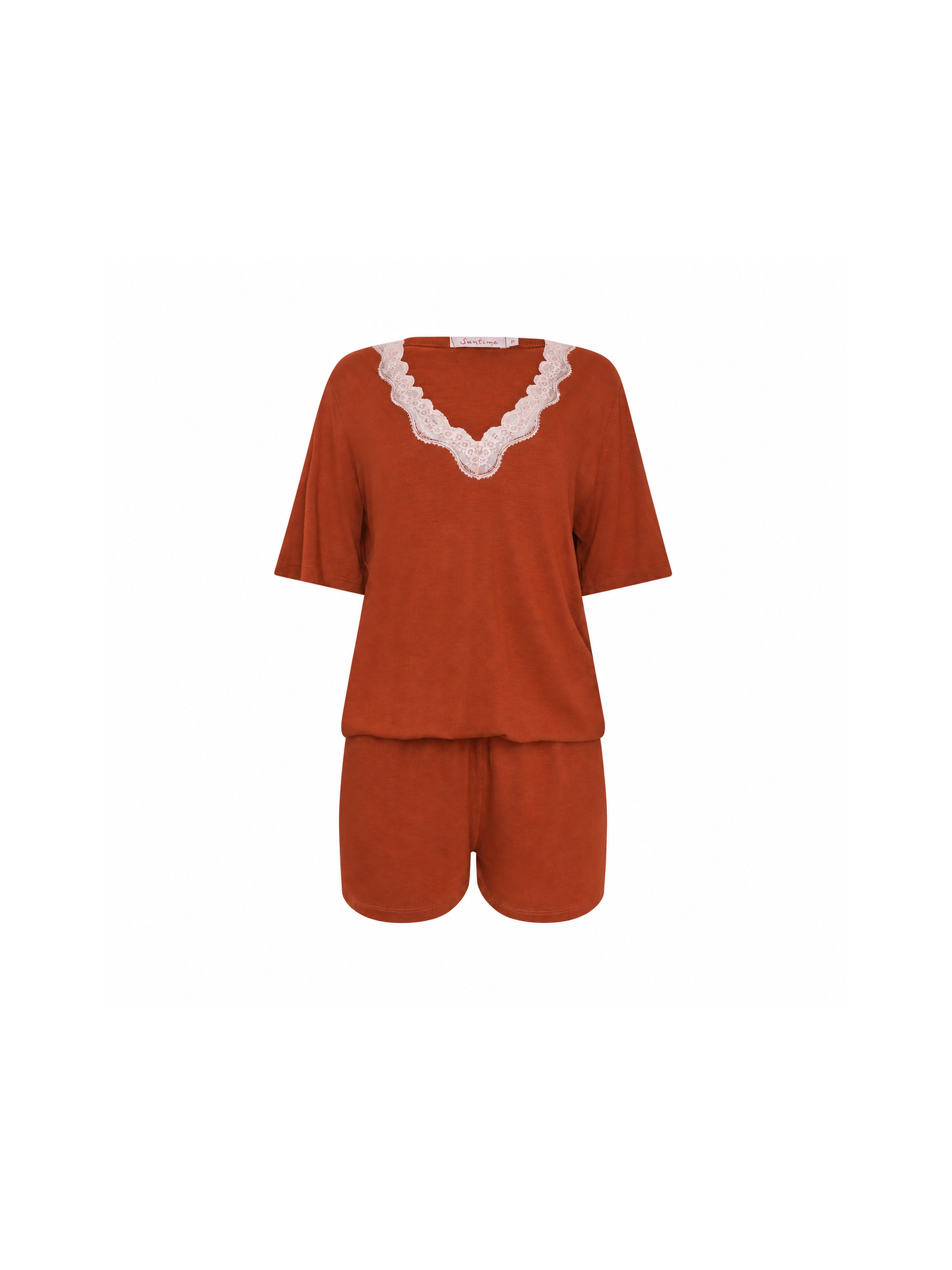 Pijama Curto Sweet Cinnamon Marrom Suntime