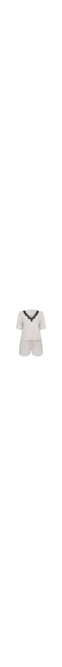 Pijama Curto Sweet - Off White