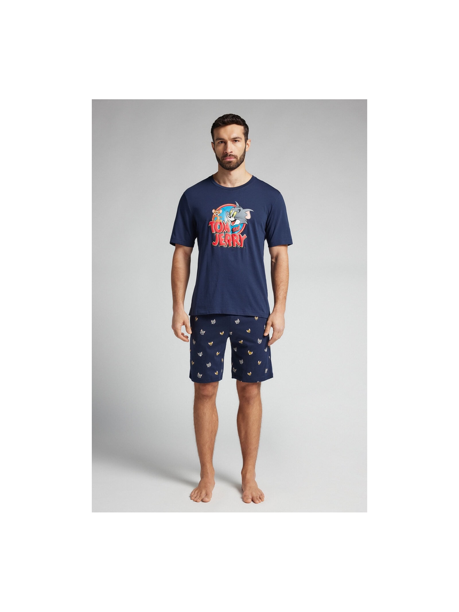 Pijama Curto Tom & Jerry Azul Intimissimi