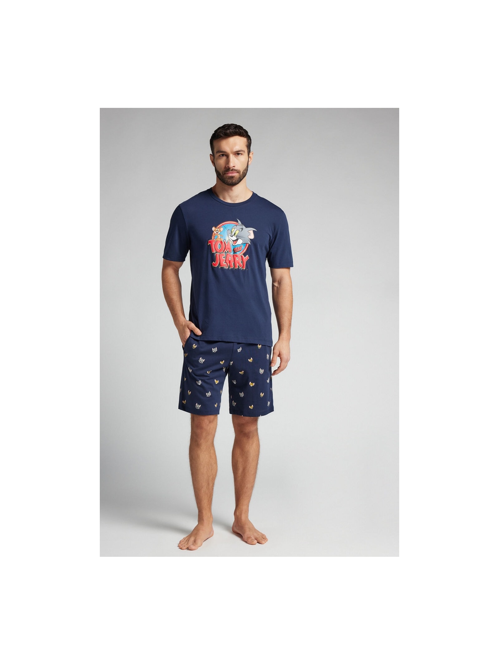 Pijama Curto Tom & Jerry Azul Intimissimi