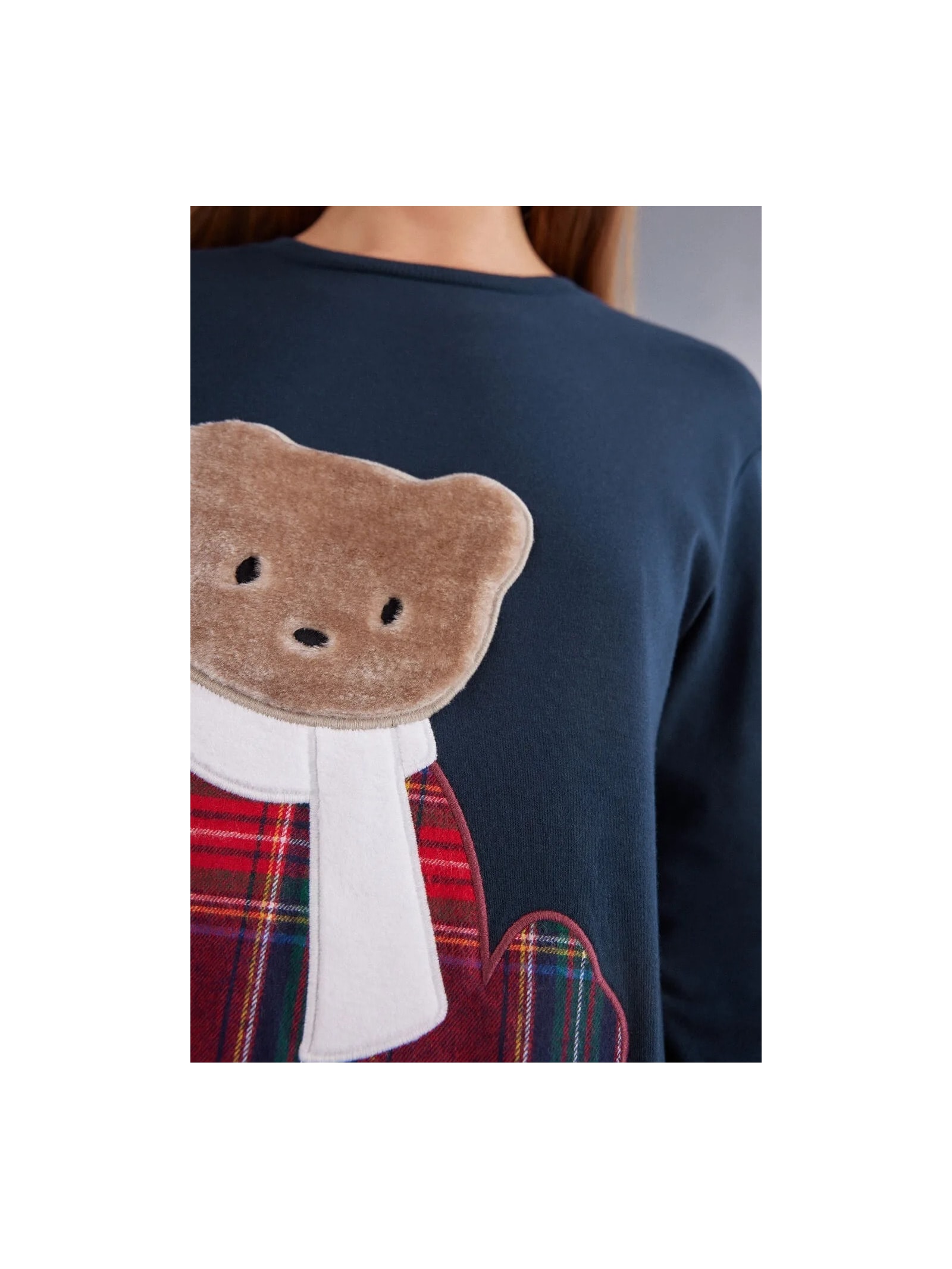 Pijama Em Algodão Chic Teddy Bear Azul Intimissimi