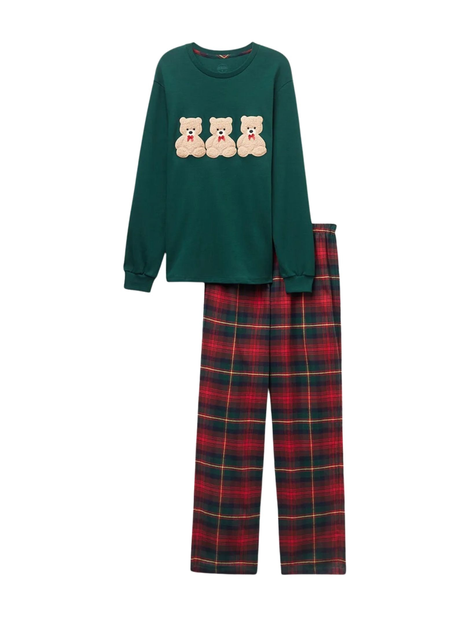 Pijama Em Algodão Três Ursinhos Verde Intimissimi