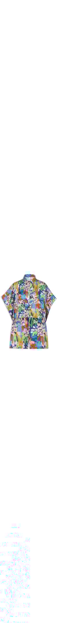 Pijama Feminino Abstrato Cetim Tulum - Azul