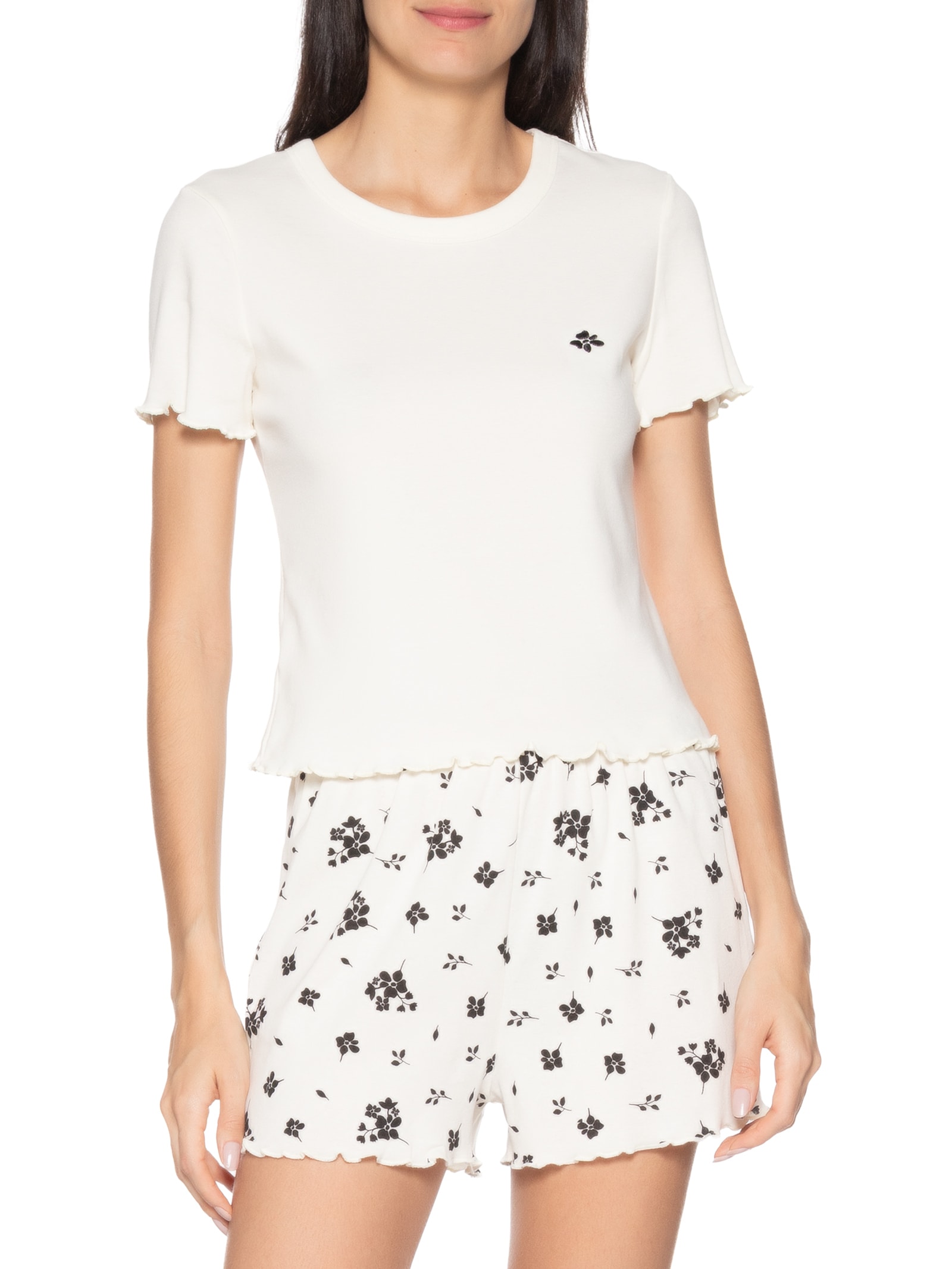 Pijama Feminino Bege Hering Intimates