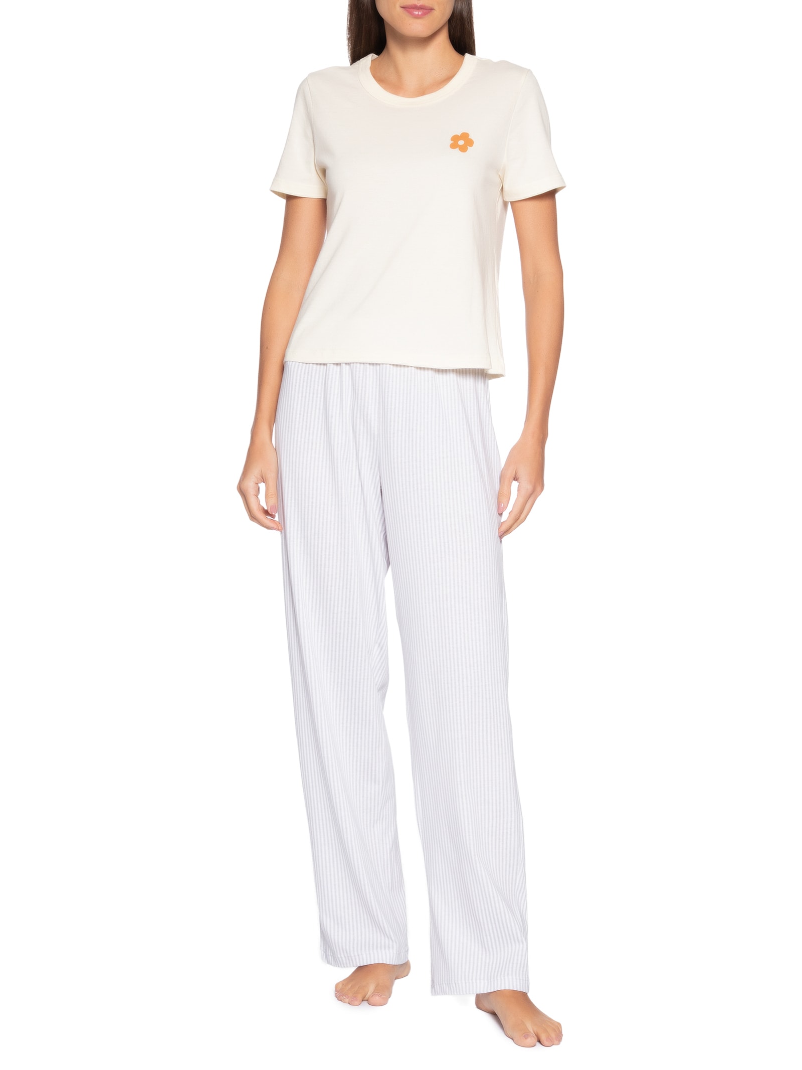 Pijama Feminino Bege Hering Intimates