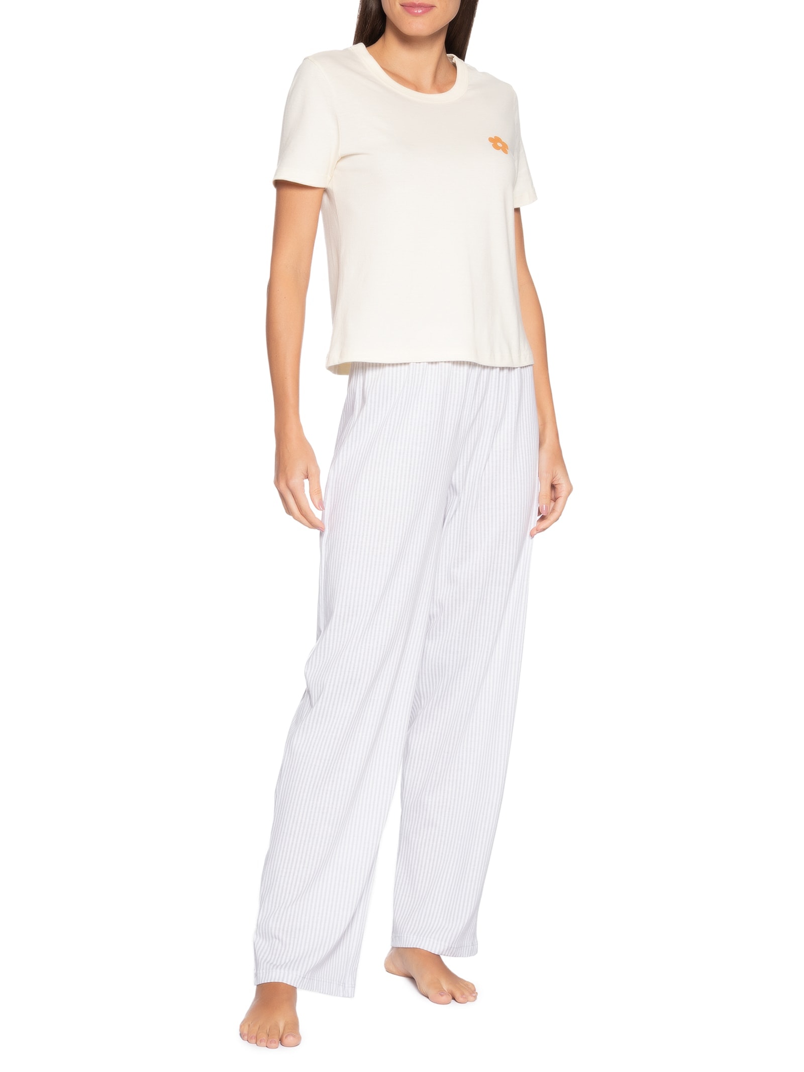 Pijama Feminino Bege Hering Intimates