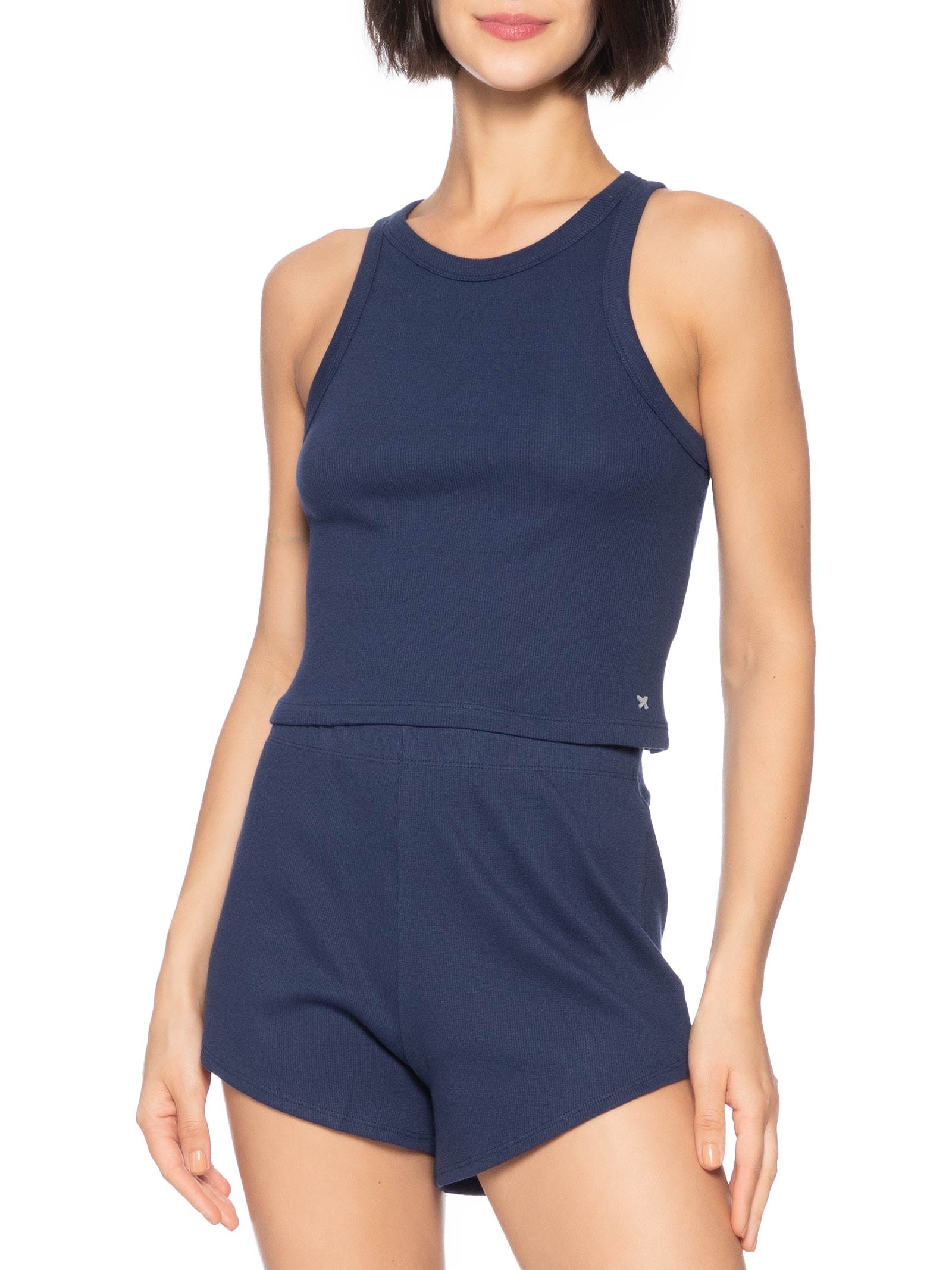 Pijama Feminino Canelado Azul Hering Intimates