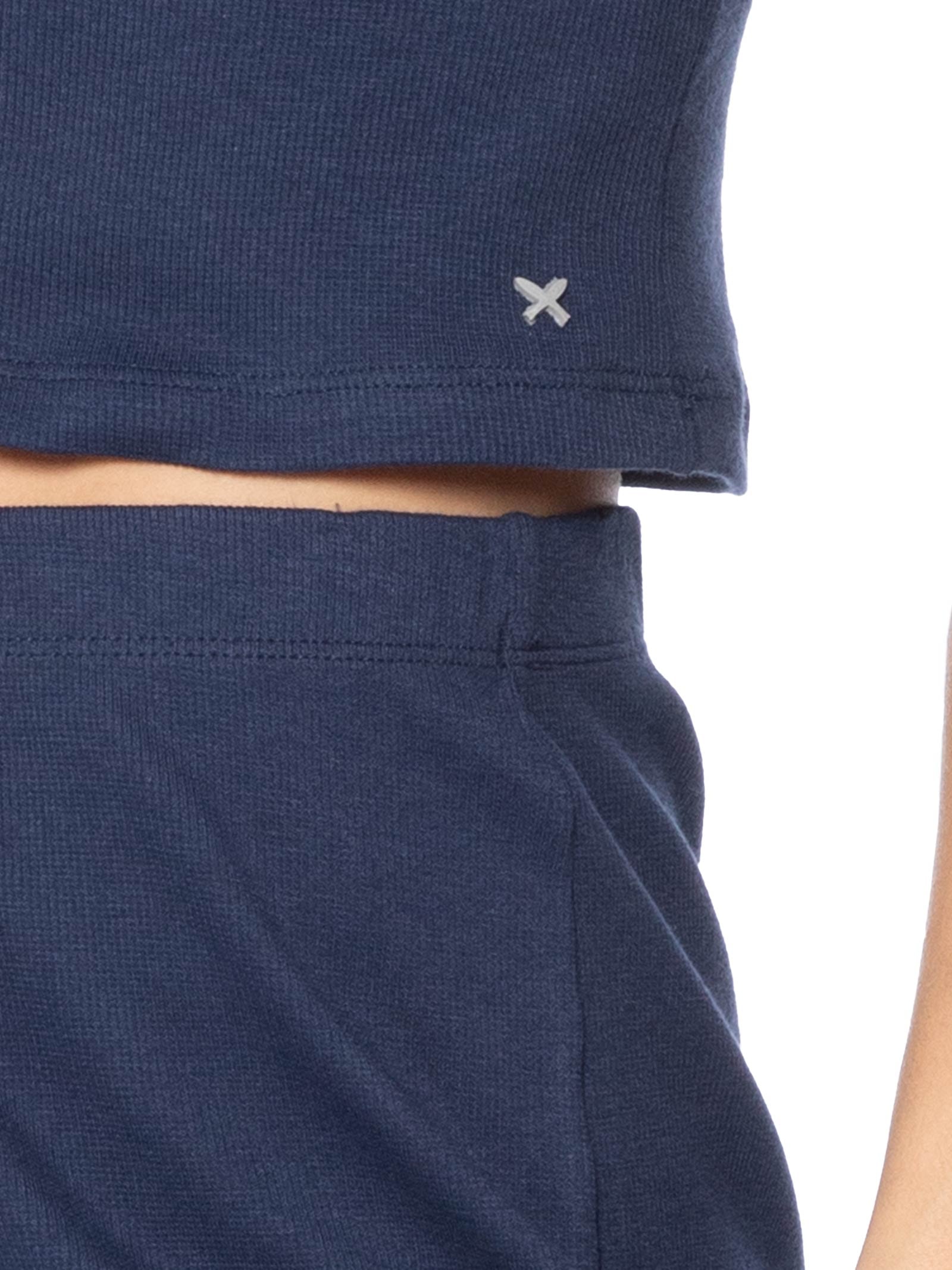 Pijama Feminino Canelado Azul Hering Intimates