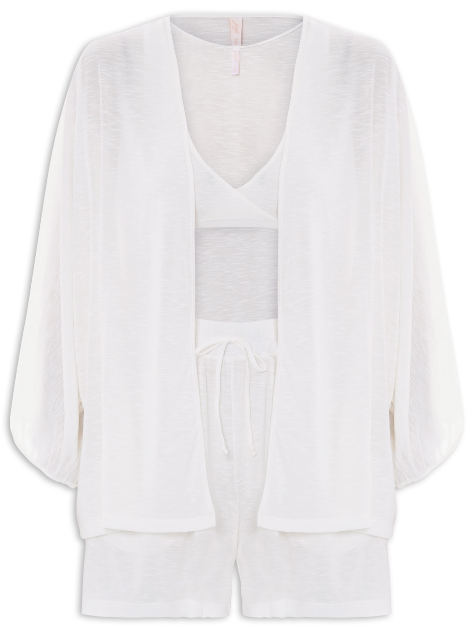 Pijama Feminino Conjunto Trio Freeze Almar Branco Jogê