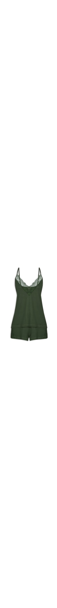 Pijama Feminino Curto Al Malha Iris - Verde