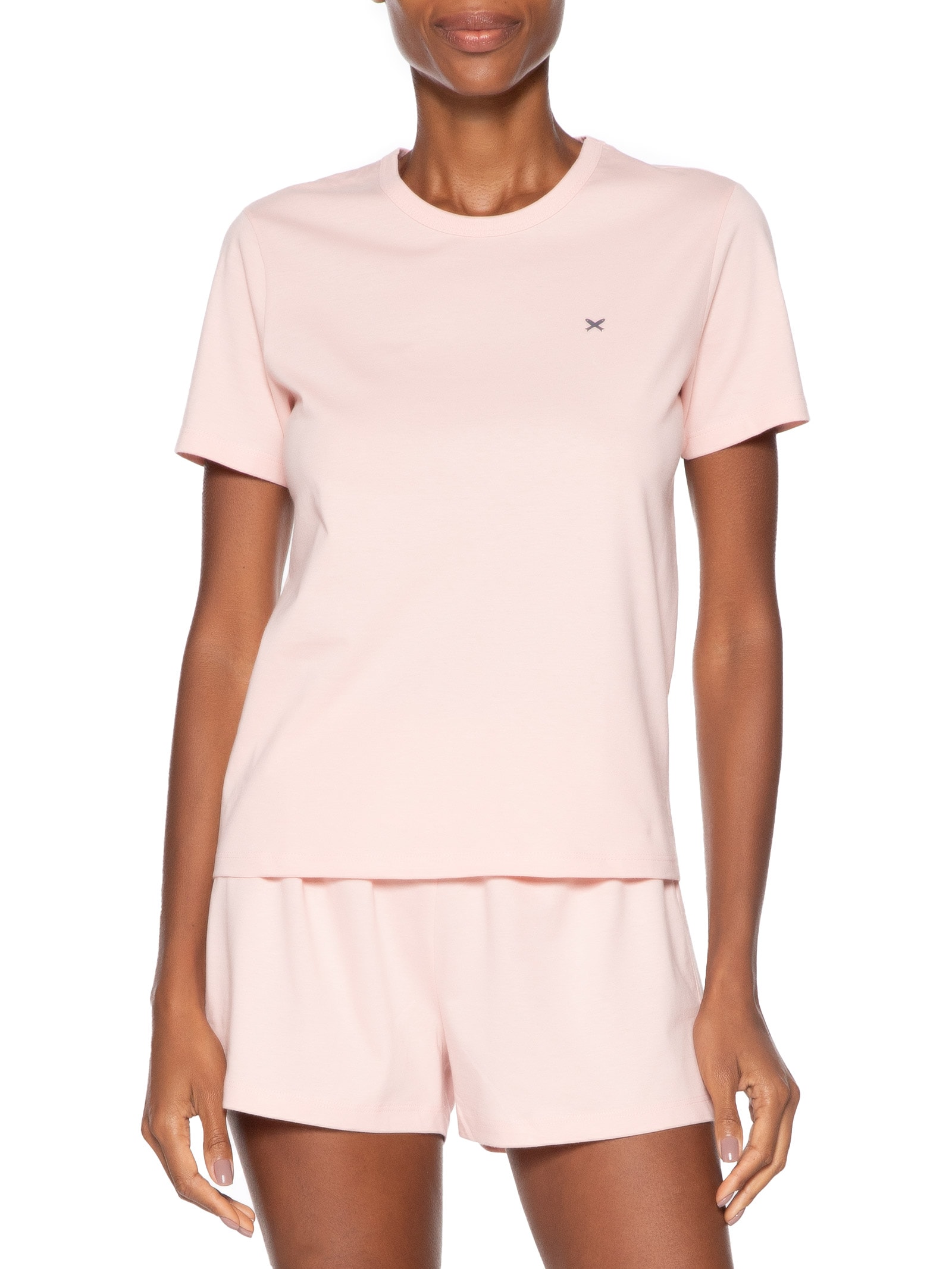 Pijama Feminino Curto Rosa Hering Intimates
