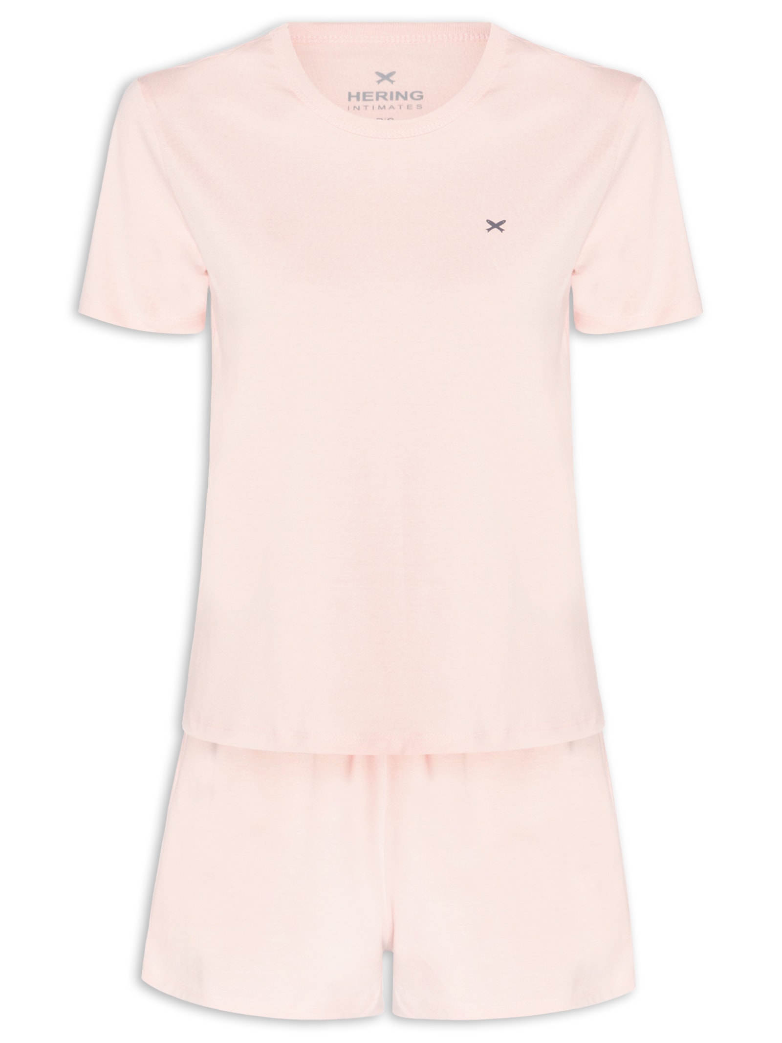 Pijama Feminino Curto Rosa Hering Intimates