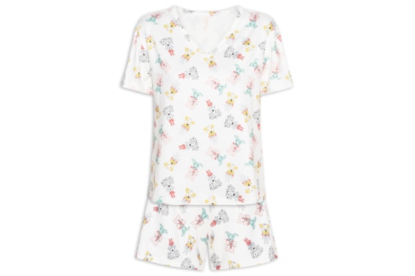 Pijama Feminino Curto Suede Badaró - Branco