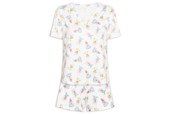 Pijama Feminino Curto Suede Badaró - Branco