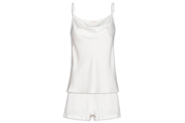 Pijama Feminino Doll Alcinha Essence - Branco