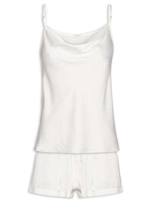 Pijama Feminino Doll Alcinha Essence – Branco