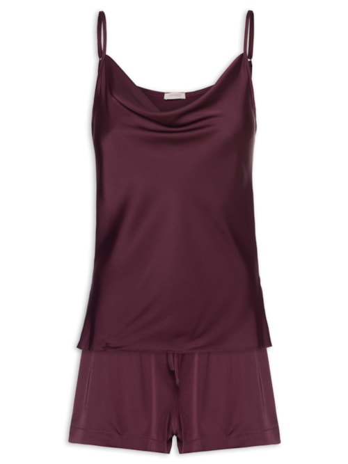 Pijama Feminino Doll Alcinha Essence – Vinho