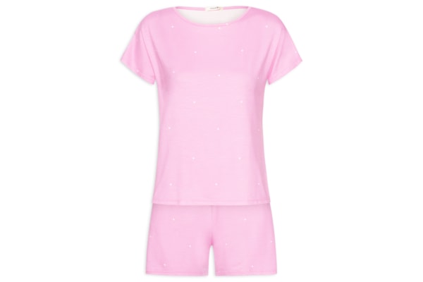 Pijama Feminino Doll em Viscose Dreams - Rosa