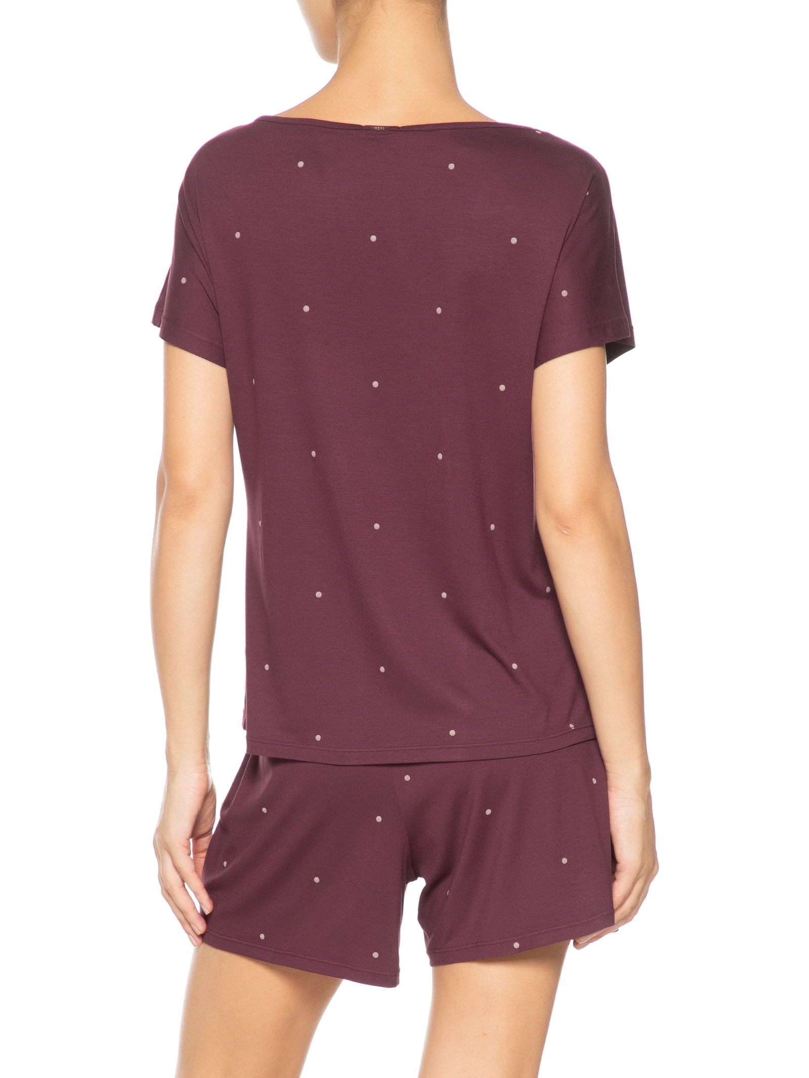 Pijama Feminino Doll em Viscose Dreams Vinho Hope