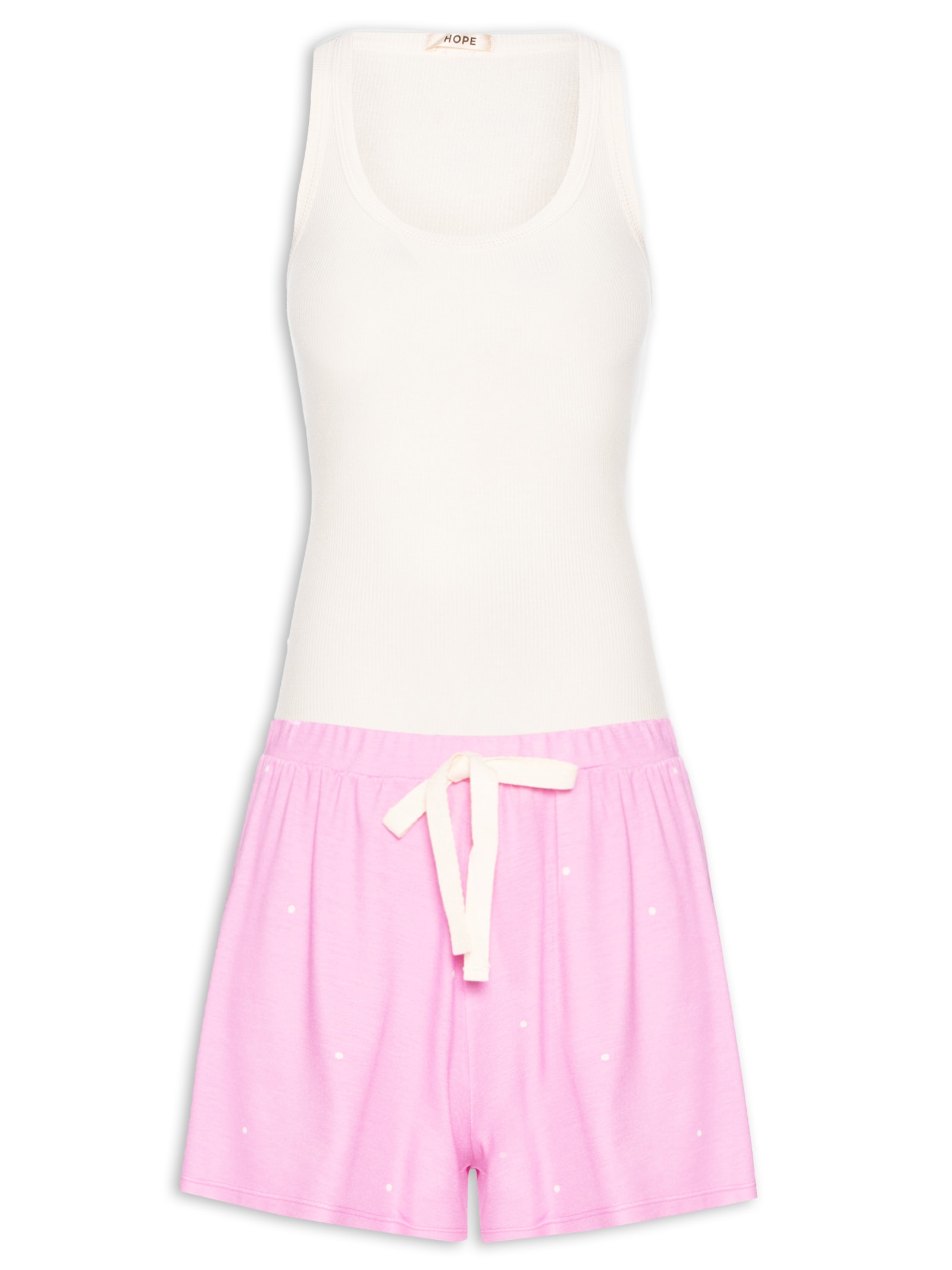 Pijama Feminino Doll Regata em Viscose Dreams Rosa Hope