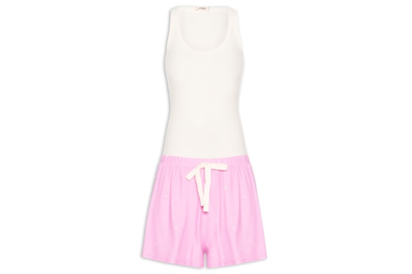 Pijama Feminino Doll Regata em Viscose Dreams - Rosa