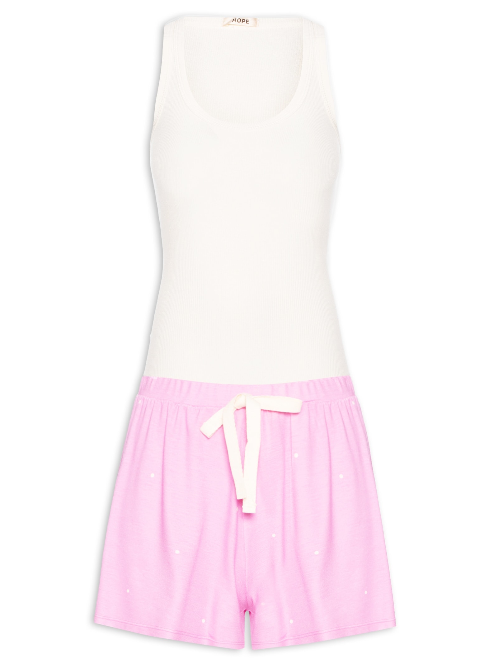 Pijama Feminino Doll Regata em Viscose Dreams Rosa Hope
