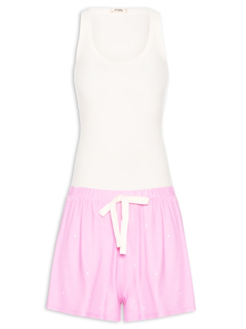Pijama Feminino Doll Regata em Viscose Dreams – Rosa