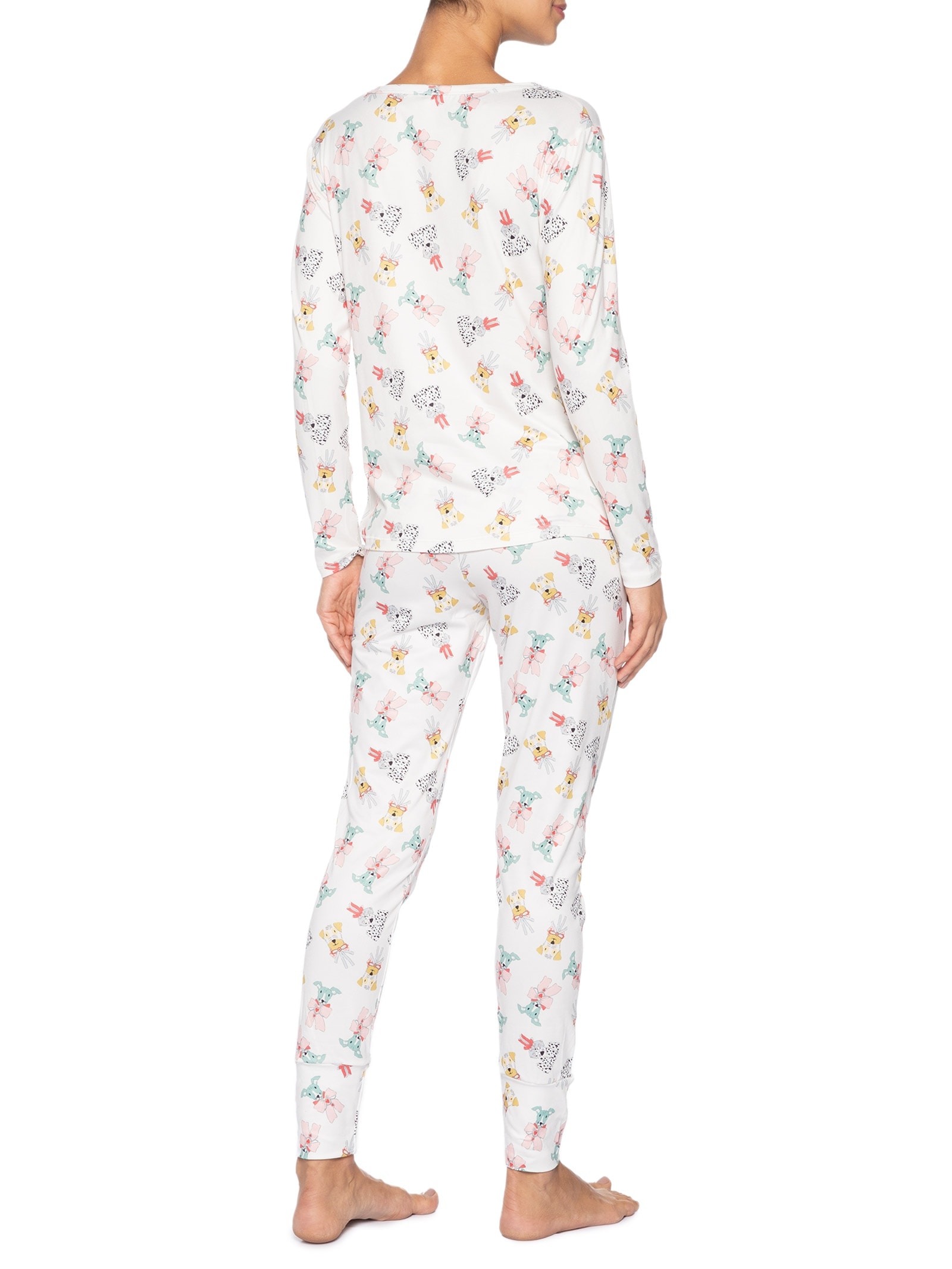 Pijama Feminino Legging Suede Badaró Branco Jogê