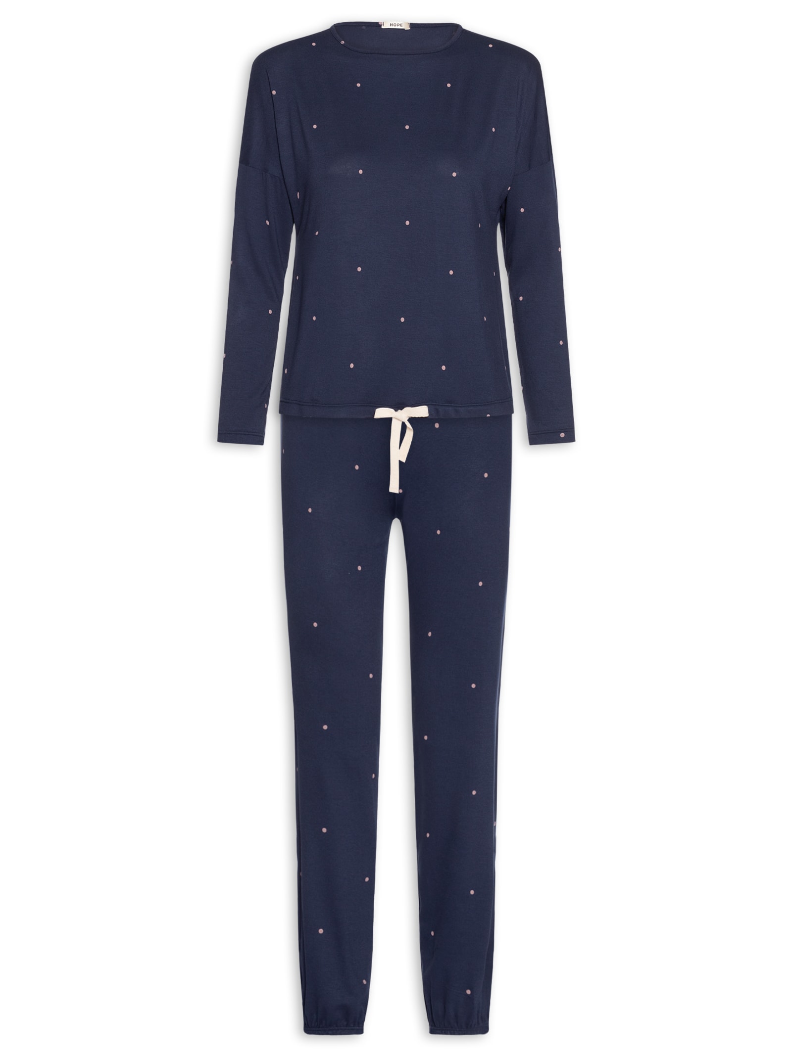 Pijama Feminino Longo Em Viscose Dreams Azul Hope