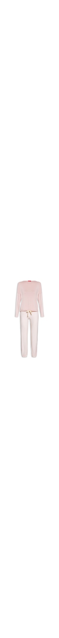 Pijama Feminino Longo Em Viscose Dreams - Rosa