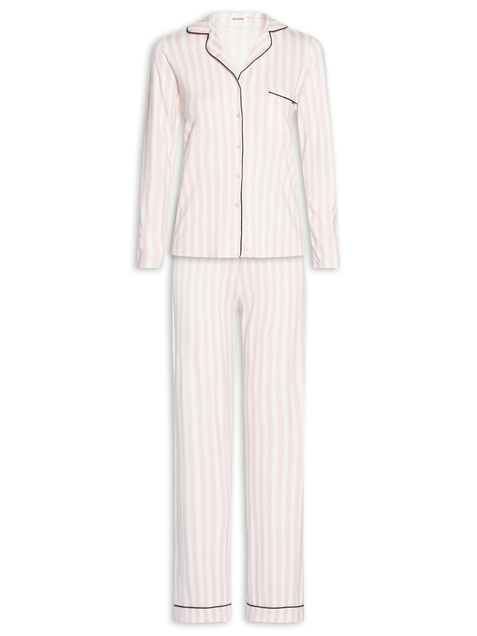 Pijama Feminino Longo Em Viscose Flora Branco Hope