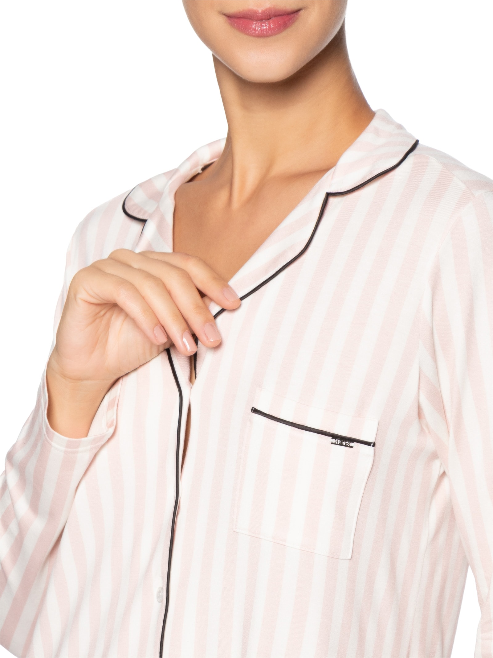 Pijama Feminino Longo Em Viscose Flora Branco Hope