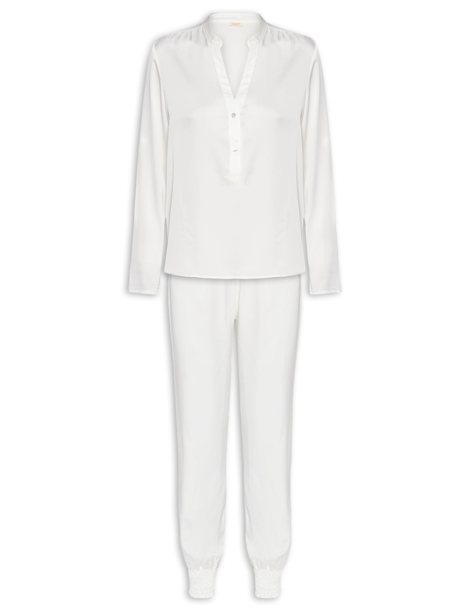Pijama Feminino Longo Essence Branco Valisere