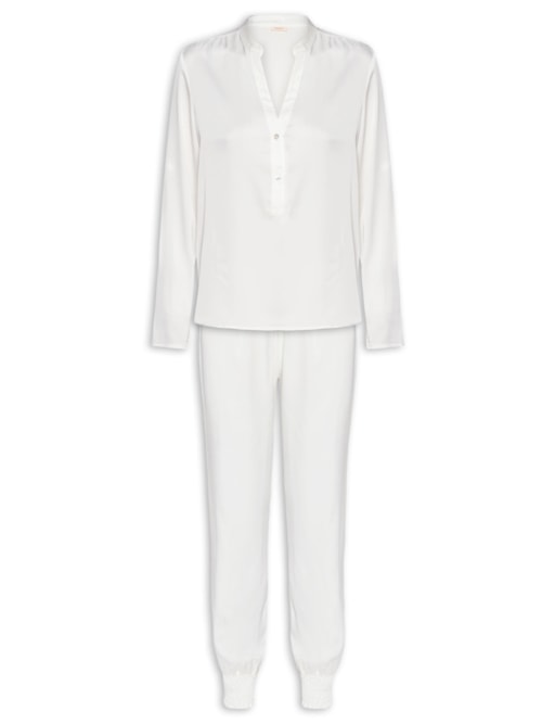 Pijama Feminino Longo Essence – Branco