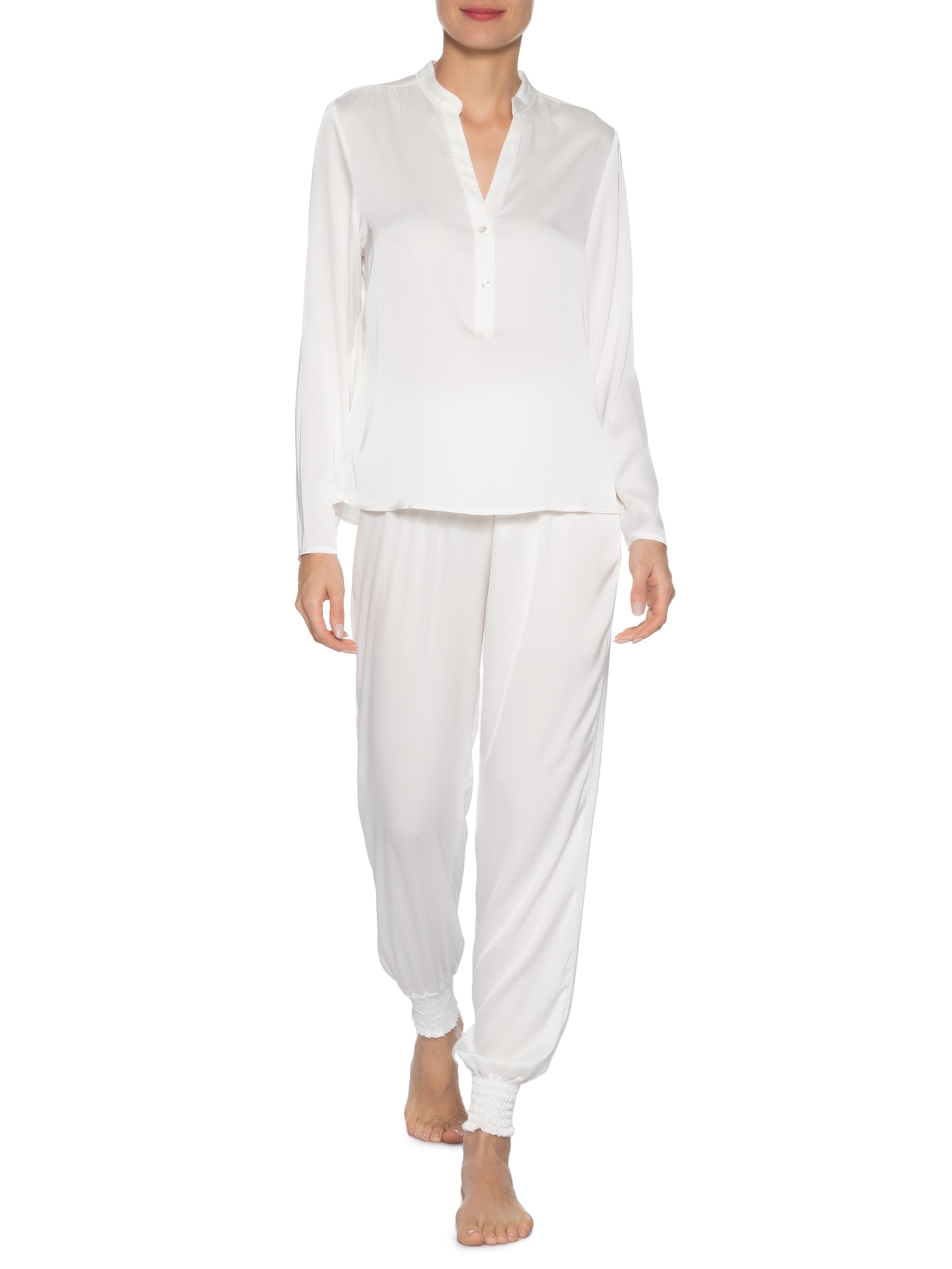 Pijama Feminino Longo Essence Branco Valisere