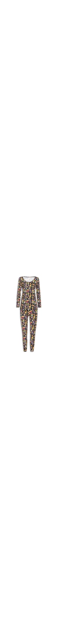 Pijama Feminino Longo Legging Viscose Floresta - Preto
